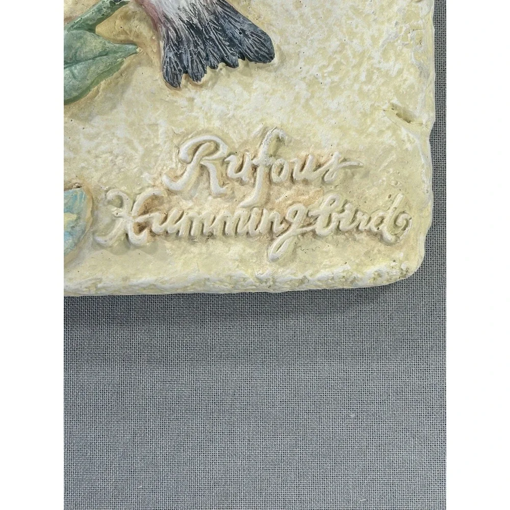 Vintage Avon 3D Decorative Wall Plaque Rufous Hummingbird 5